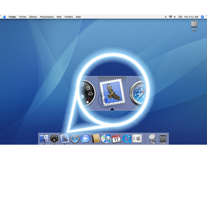 Dans Mac OS 10.4, cliquez sur Courriel.