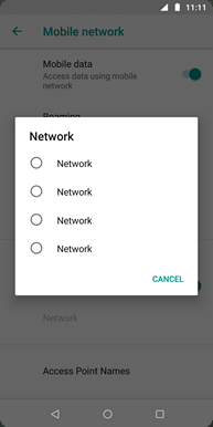 The available networks will be listed.Select the network you want to use.