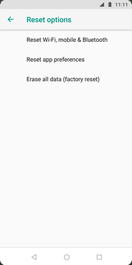 Touch Erase all data (factory reset).