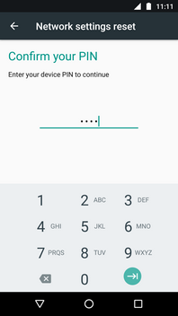 How to reset the network settings on my Motorola Moto G Play
