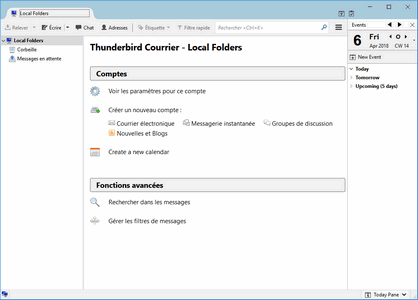Dans Mozilla Thunderbird, cliquez sur Courrier électronique.