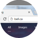 Open a web browser and navigate to bell.ca.