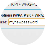 Enter a new passphrase for your Wi-Fi network.