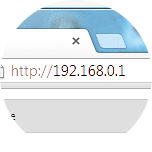 Type http://192.168.0.1 in the address bar, then press Enter on your keyboard.