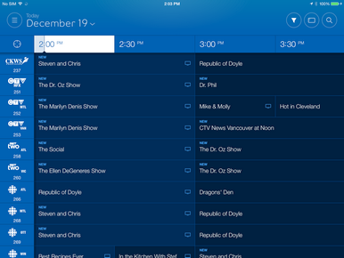To watch a show on your TV, select the show from the Guide, Home, or On Demand sections of the app.
