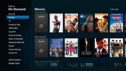Scroll to a category (e.g., Movies) and press SELECT.
