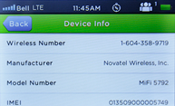 The IMEI number will be displayed.