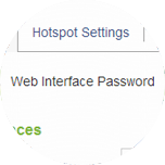 Click Web Interface Password.