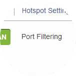 Click Port Filtering.