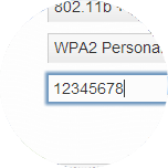 Enter your new Wi-Fi password in the Wi-Fi password (key) field.