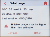 To manage your data usage touch Settings.