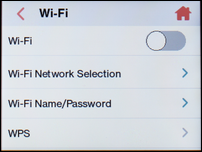 Wi-Fi has been turned off.Touch the Wi-Fi slider to turn it on.