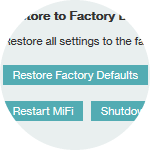 Scroll to and click Restore Factory Defaults.