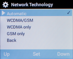 The available network modes will be listed.Select the network mode you want to use.