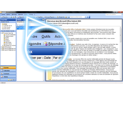 Dans Outlook 2003, cliquez sur Outils.