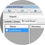 Select the My Local Group tab to view your Local Groups.