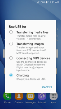 dock is connected samsung j3