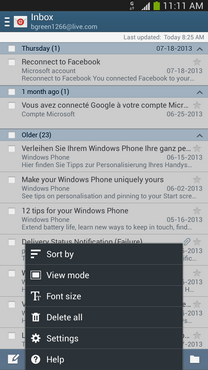 How to delete an email account from my Samsung Galaxy Mega