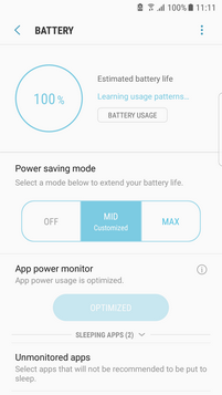 edge saves battery mode takes off