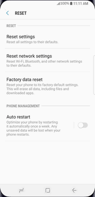 Touch Reset network settings.