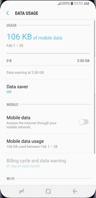 Data services are now off.Touch Mobile data again to turn data services on.