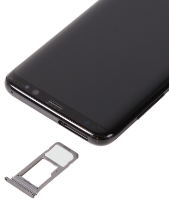How to insert a SIM card and memory card into my Samsung Galaxy S9