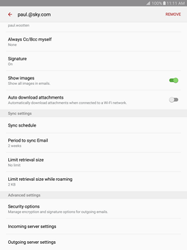How To Change The Email Settings On My Samsung Galaxy Tab S2