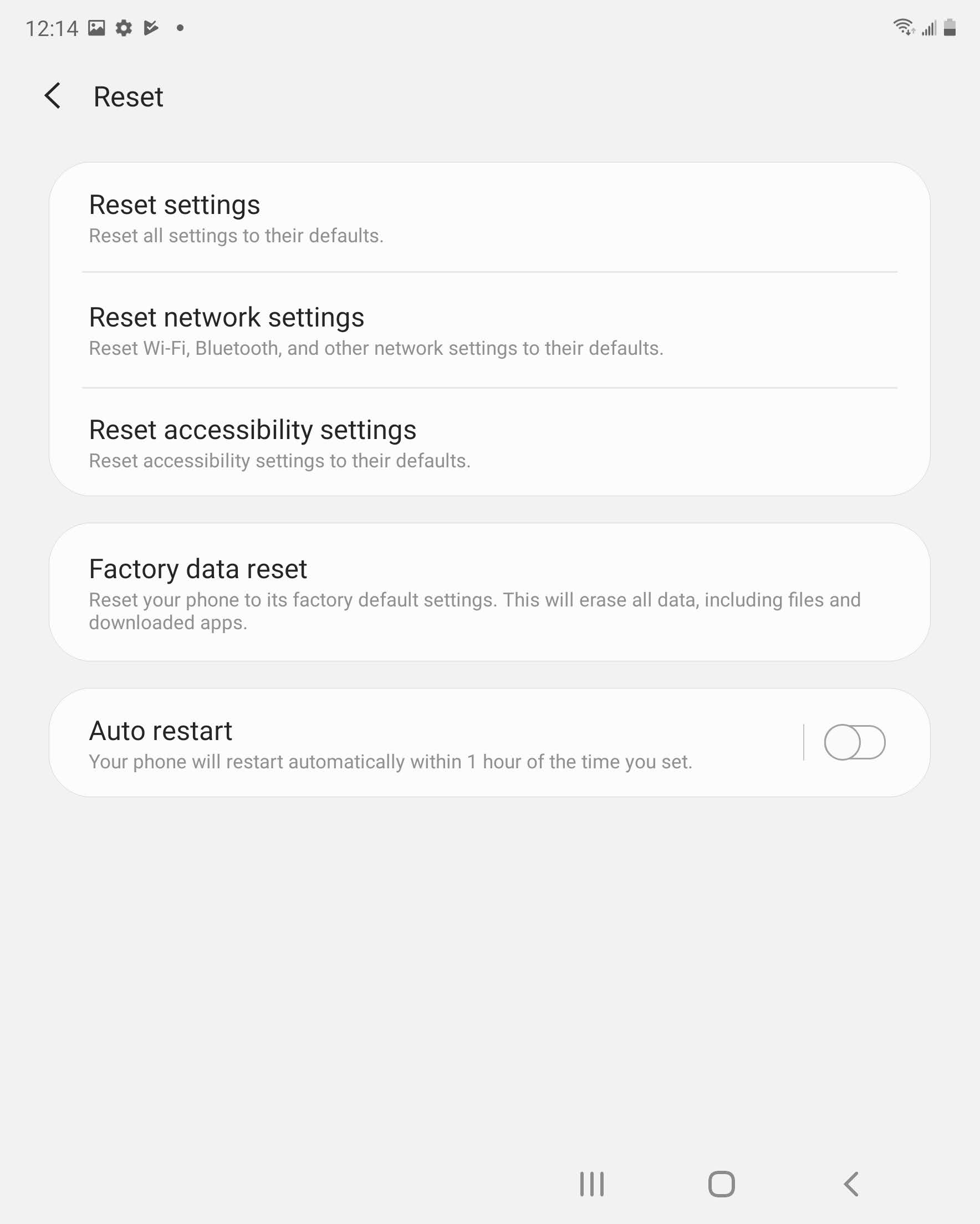 Touch Reset network settings.