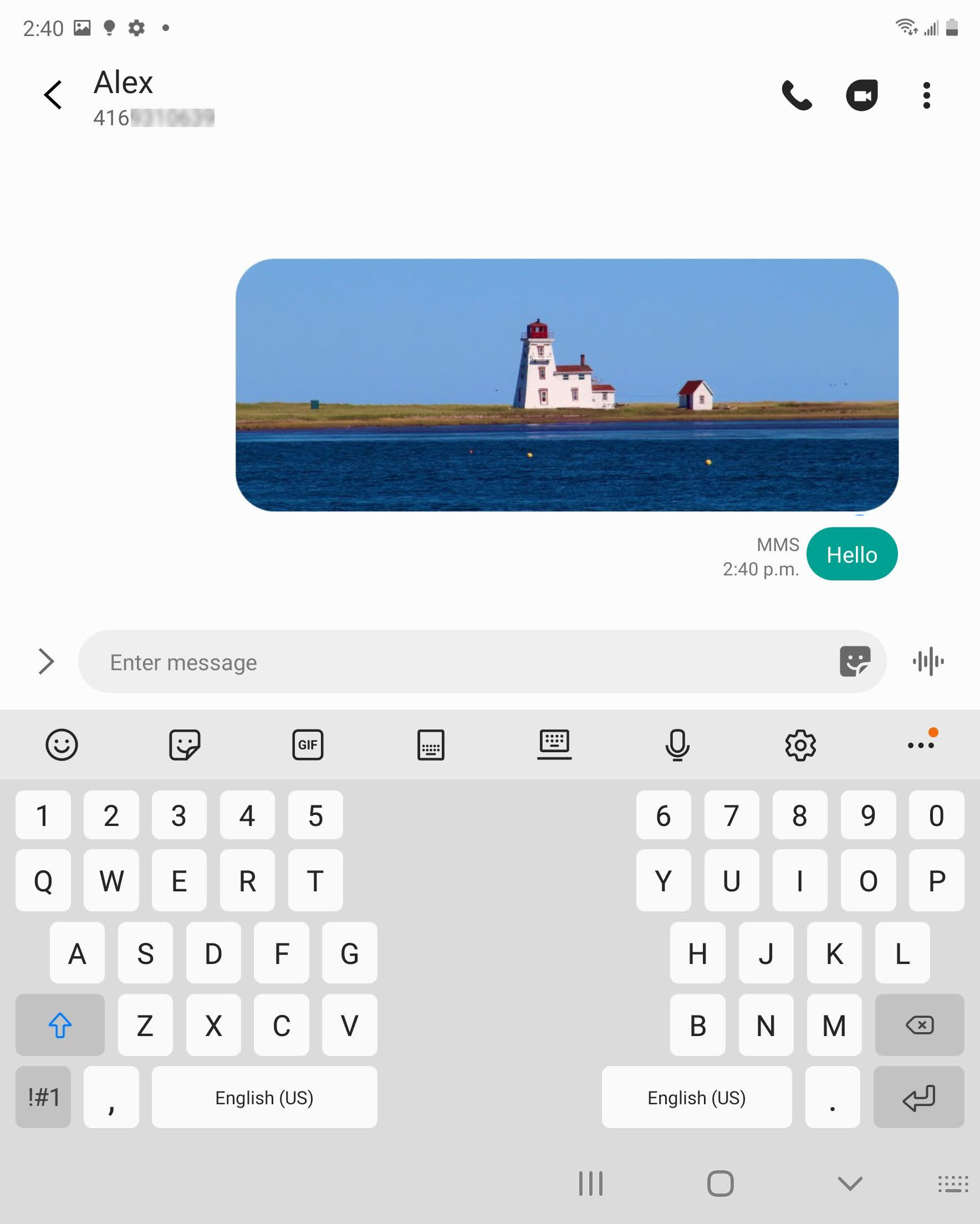 The message has been sent.