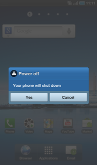 how do i shutdown my samsung tablet
