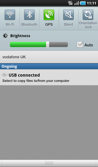 How to change the USB connection options on my Samsung Galaxy Tab