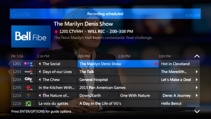 How to schedule a recording on Fibe TV