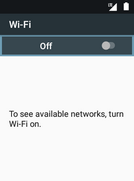 If Wi-Fi is disabled, select the Wi-Fi slider to turn it on.