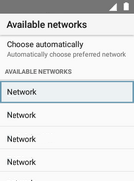 Scroll to and select the desired network. 