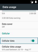Scroll to and select Cellular data.