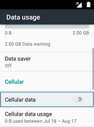 Data services are now off.Select Cellular data again to turn data services on.