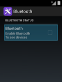 If Bluetooth is disabled, select Bluetooth.