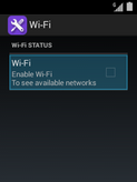 If Wi-Fi is disabled, select Wi-Fi.