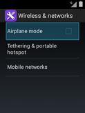 Select Airplane mode to turn it on.