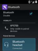 Scroll to the required Bluetooth device and press Select.