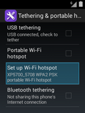 Scroll to and select Set up Wi-Fi hotspot.