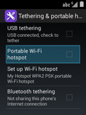 Scroll to and select Portable Wi-Fi hotspot.