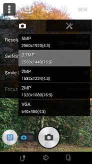 How to change the camera resolution on my Sony Xperia E3