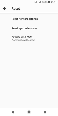 Touch Factory data reset.
