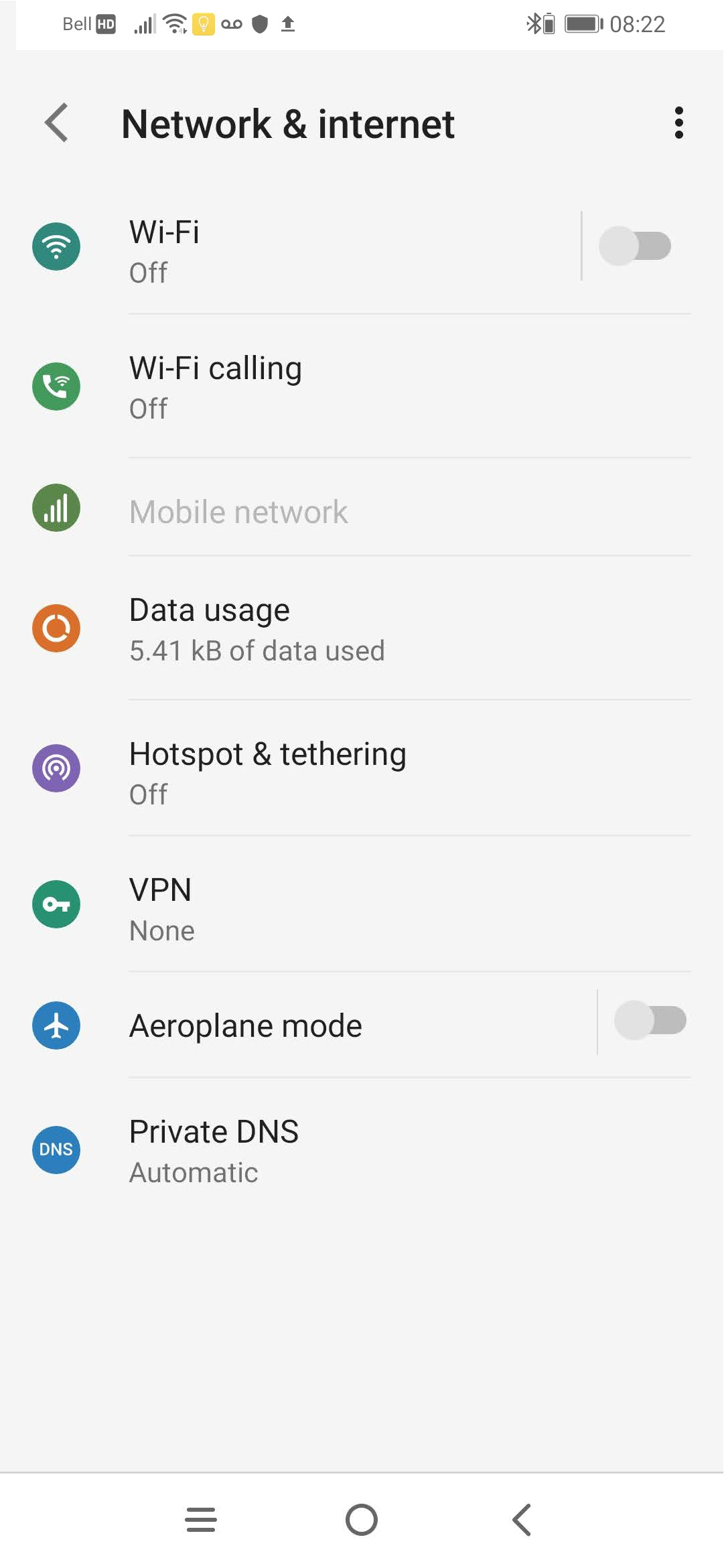 Touch Hotspot & tethering.