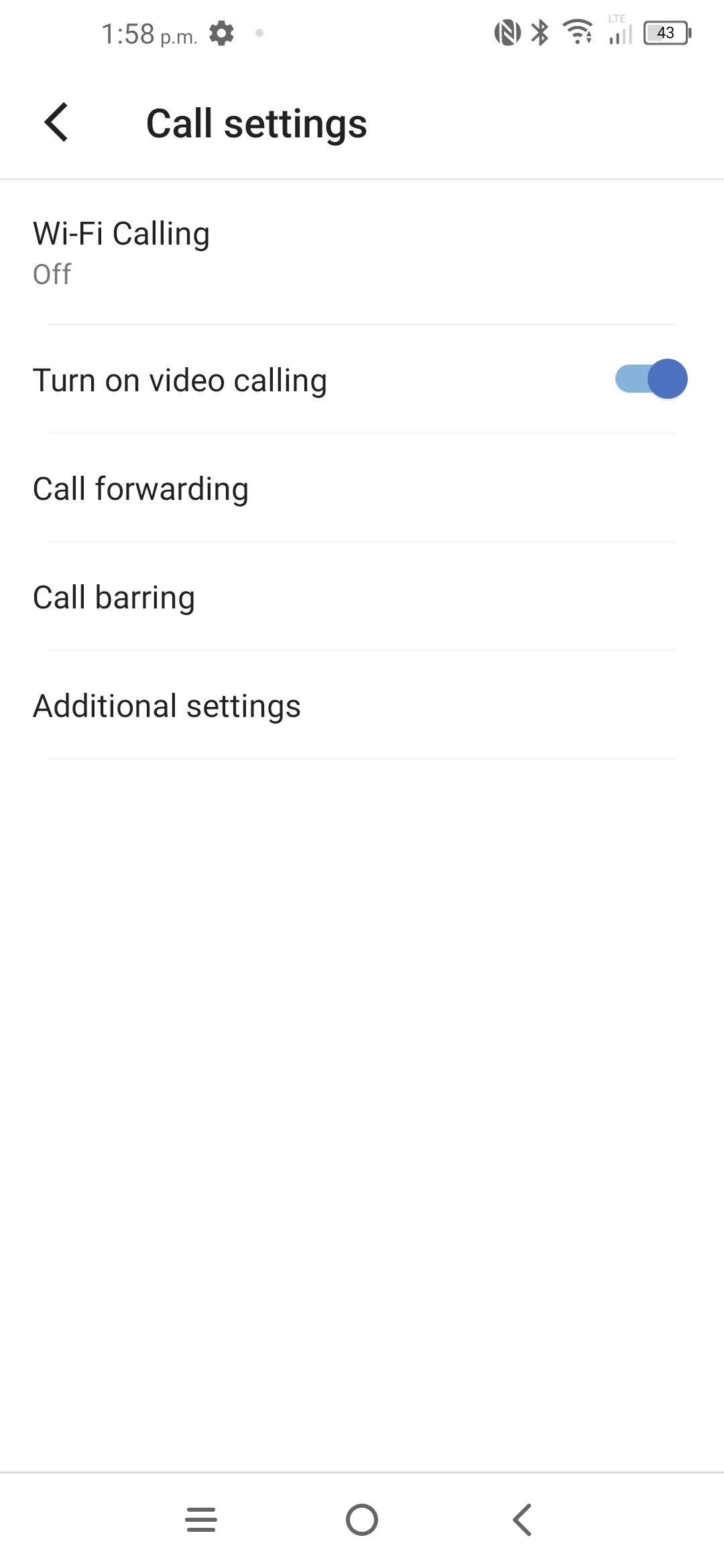 Touch Call forwarding.