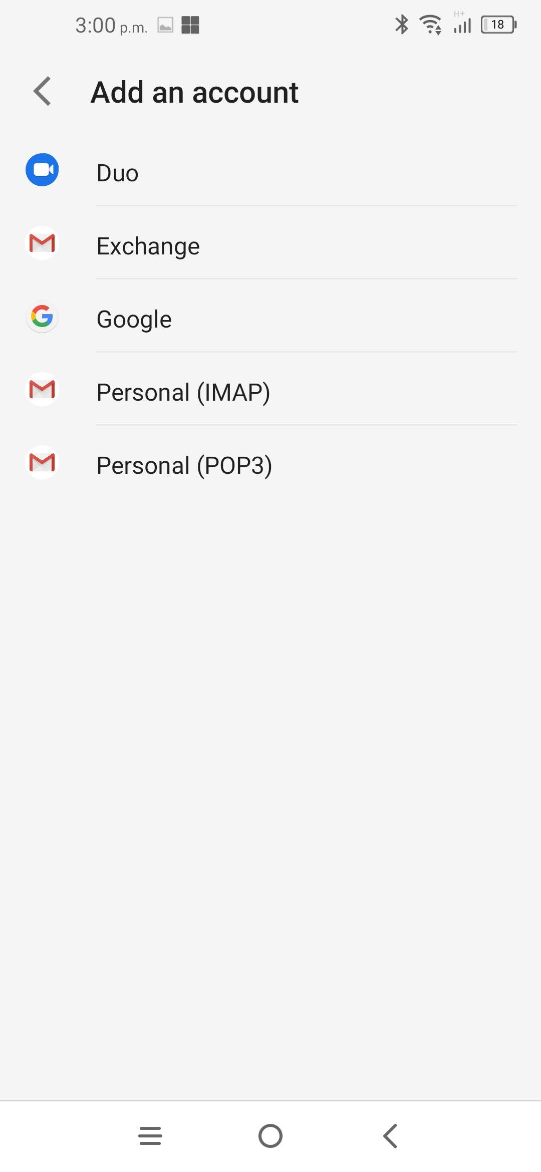 Touch Personal (IMAP).