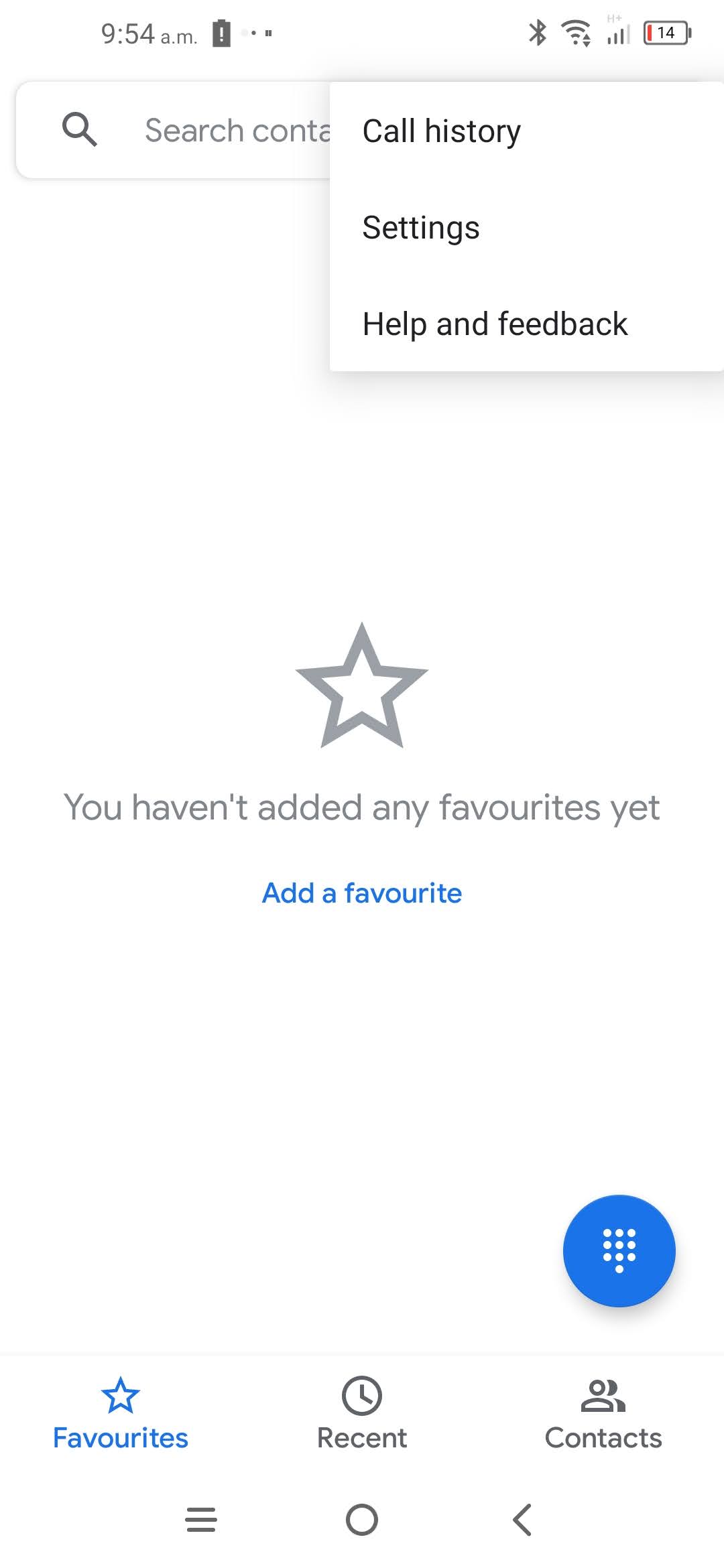 Touch Settings.