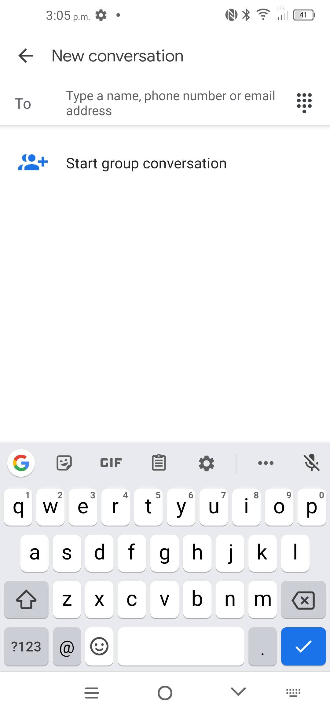 Enter the recipientʼs mobile phone number or enter a name to select someone from your contacts list.