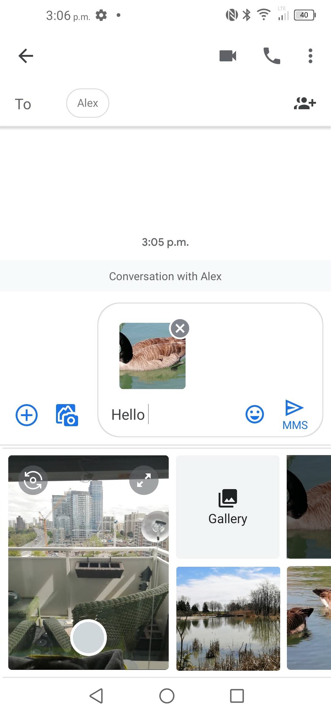Touch a photo to attach it.